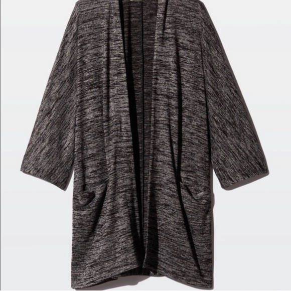 marled grey cardigan